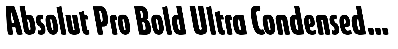 Absolut Pro Bold Ultra Condensed Backslanted Italic